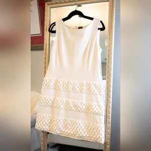 Taylor Size 12 White Shift Minidress